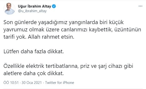 Konya'da, can kayıplarının olduğu yangınlardan sonra başkandan 'elektrik' uyarısı