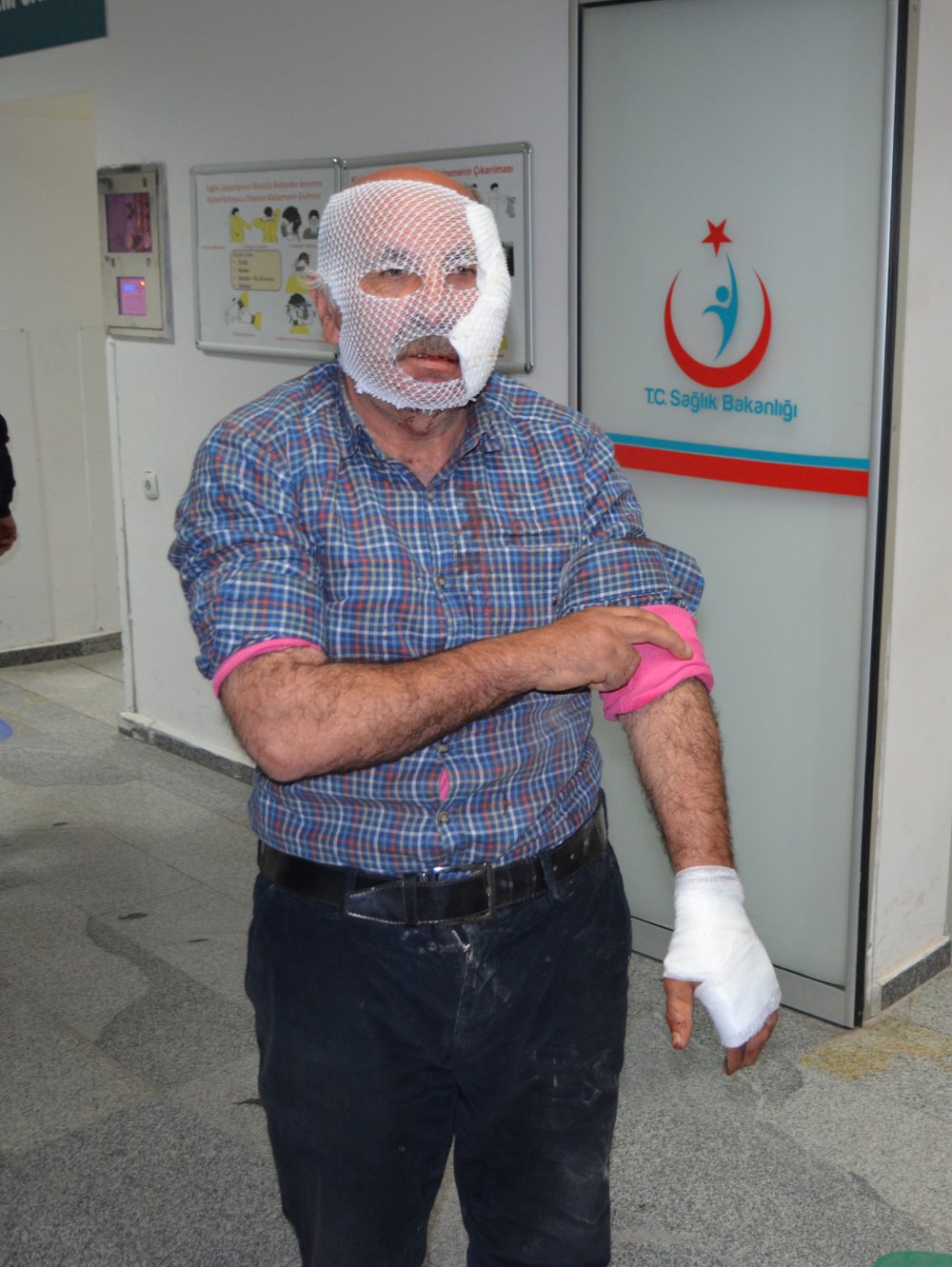 Çocuklarını köpek saldırısından kurtardı, kendi yaralandı: Mahalle halkı tarafından kurtarılan Eke, hastanede tedaviye alındı.
