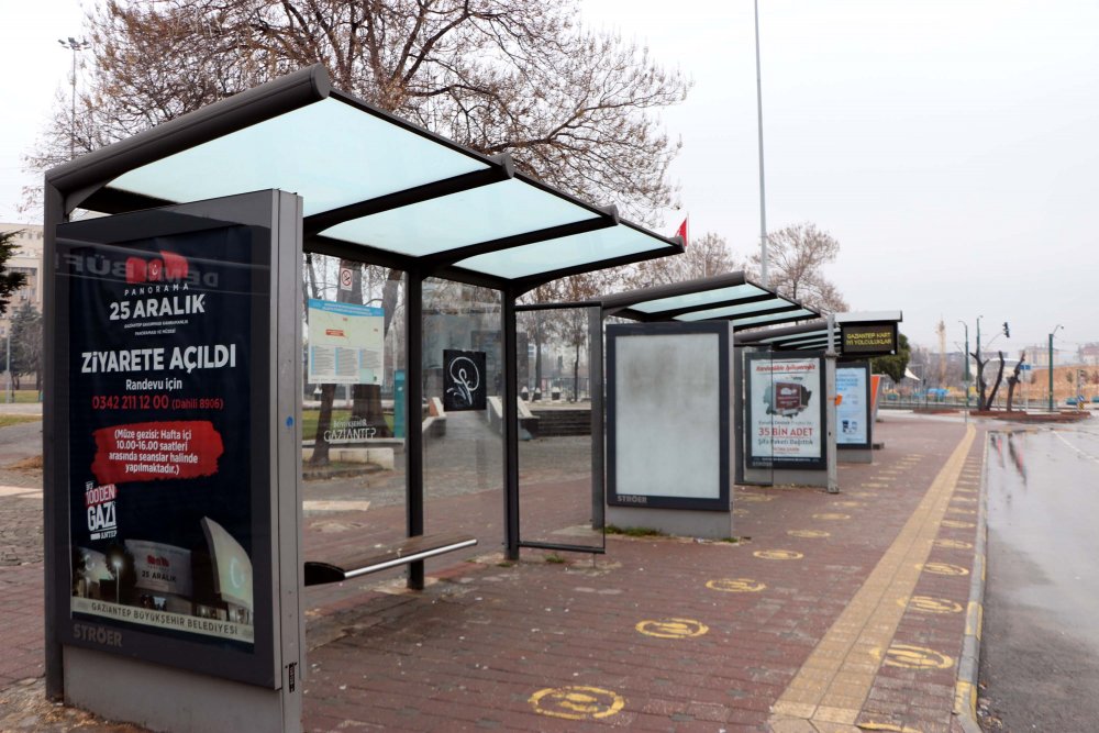 Gaziantep'te cadde ve meydanlar sessizliğe büründü