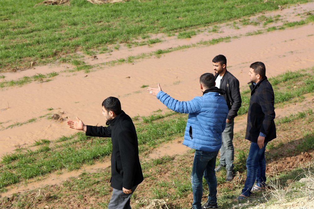 Gaziantep'te sağanak yağış sonrası tarlalar su altında kaldı