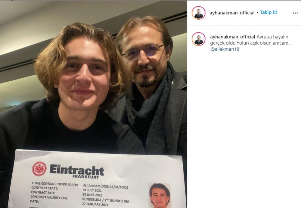 Ali Akman: Eintracht ailesinin bir parçası olmayı dört gözle bekliyorum