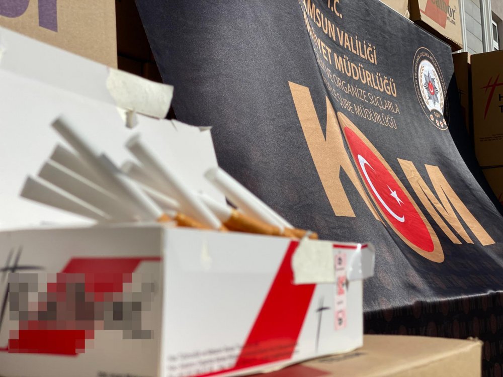 Samsun'da 7 milyon makaron ele geçirildi