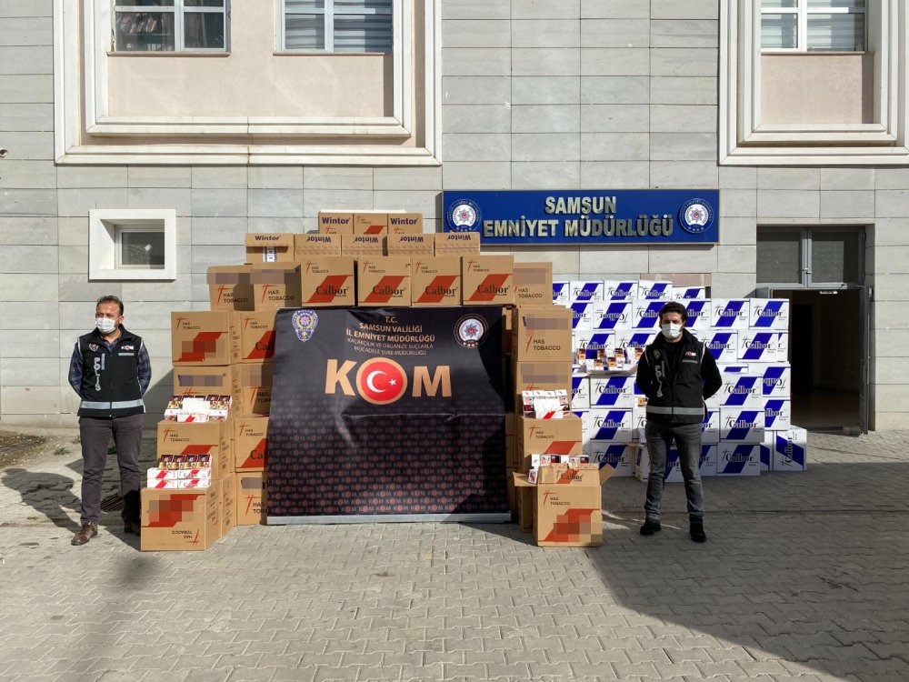Samsun'da 7 milyon makaron ele geçirildi