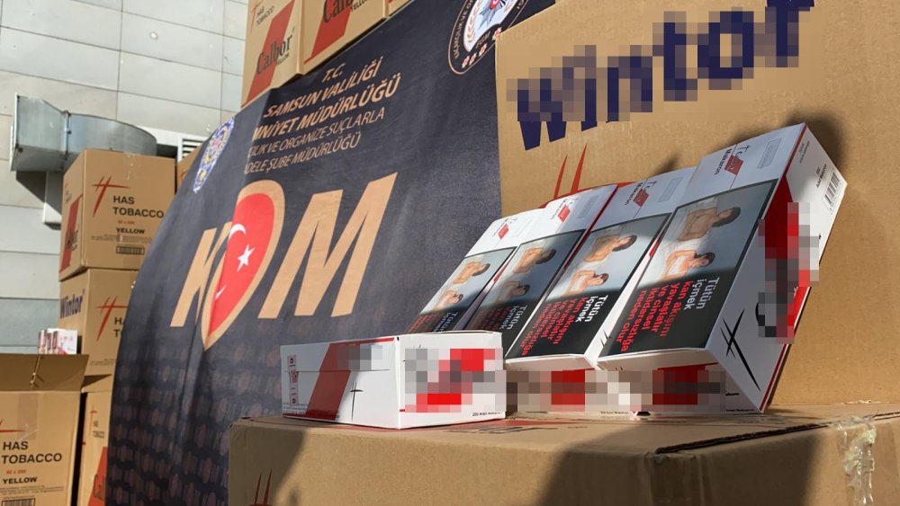 Samsun'da 7 milyon makaron ele geçirildi