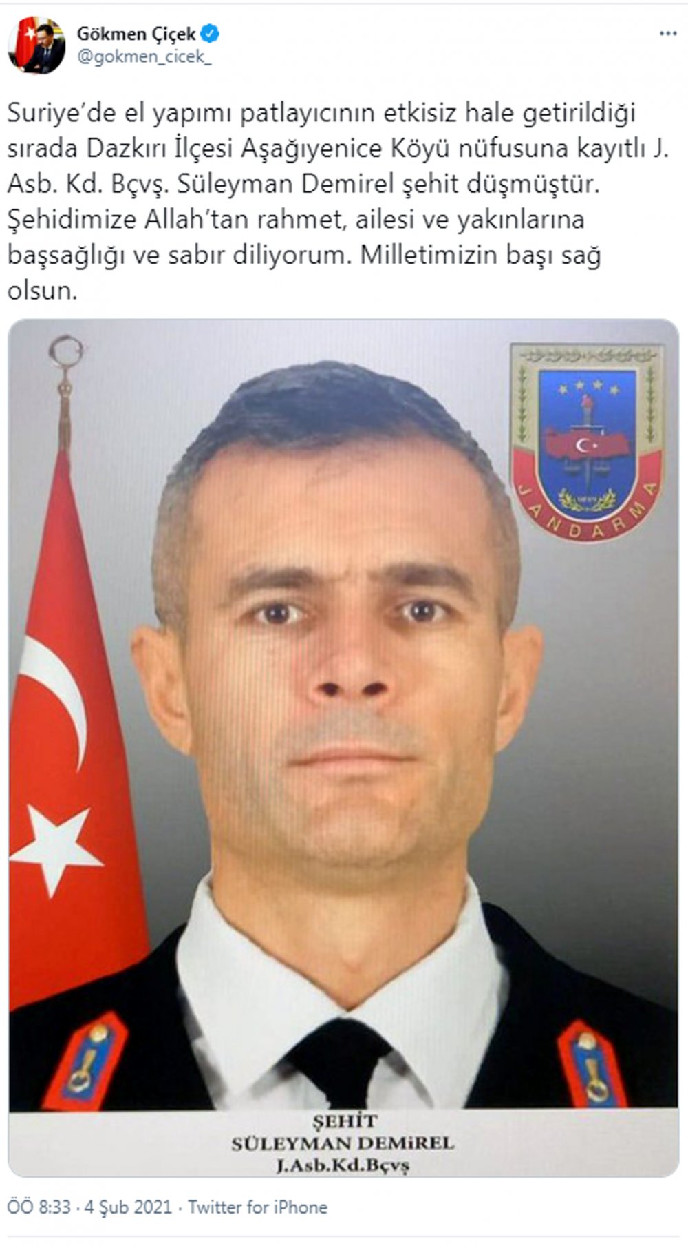 Afyonkarahisar'a şehit ateşi düştü