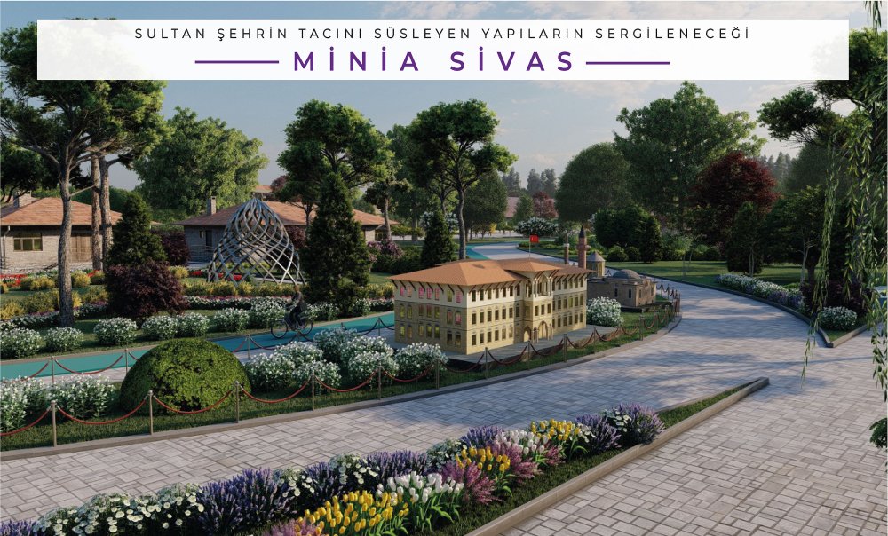 Sivas'ta Sultan Abdülhamid'e at yetiştirilen haraların da içinde olduğu kültür park çalışması