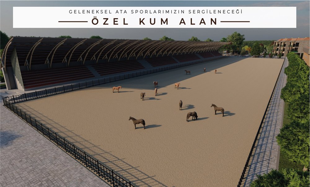 Sivas'ta Sultan Abdülhamid'e at yetiştirilen haraların da içinde olduğu kültür park çalışması
