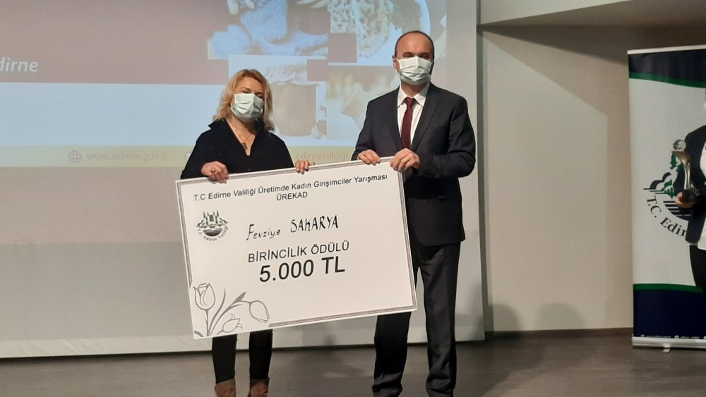 Edirne'de, ‘Üretimde Kadın Girişimciler Yarışması’nda ödüller sahiplerini buldu