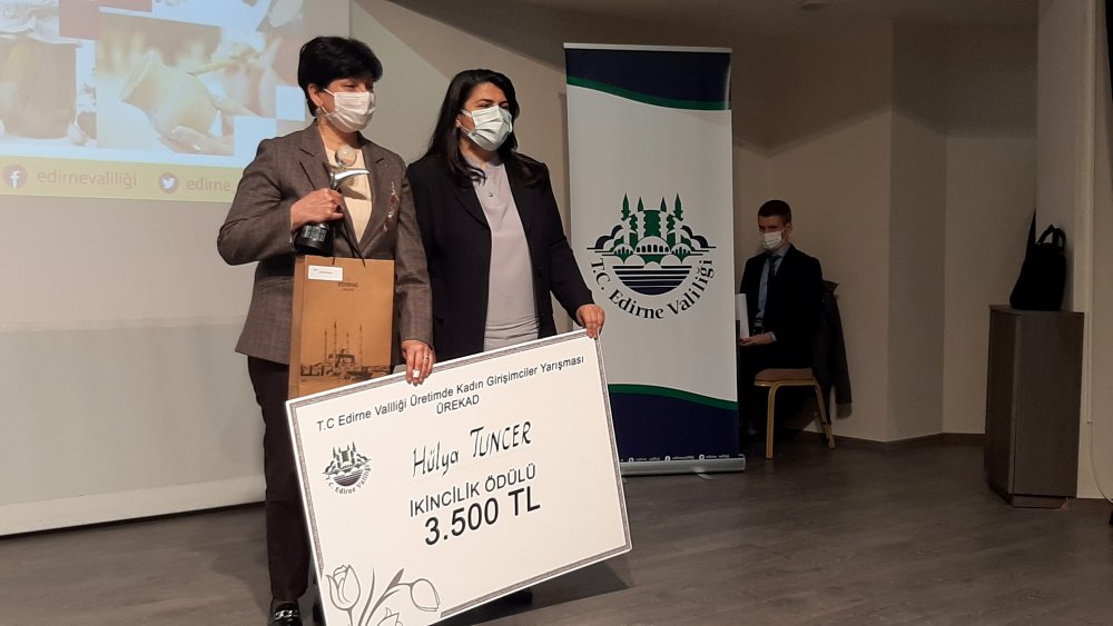 Edirne'de, ‘Üretimde Kadın Girişimciler Yarışması’nda ödüller sahiplerini buldu