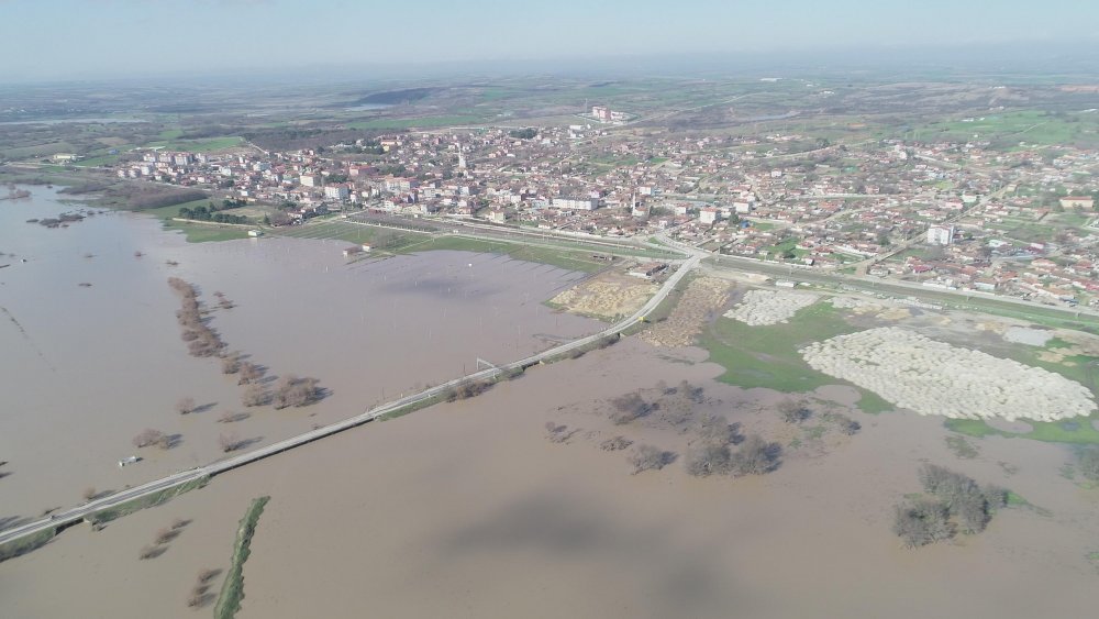 Ergene Nehri'nin alarm seviyesi 'turuncu'ya döndü