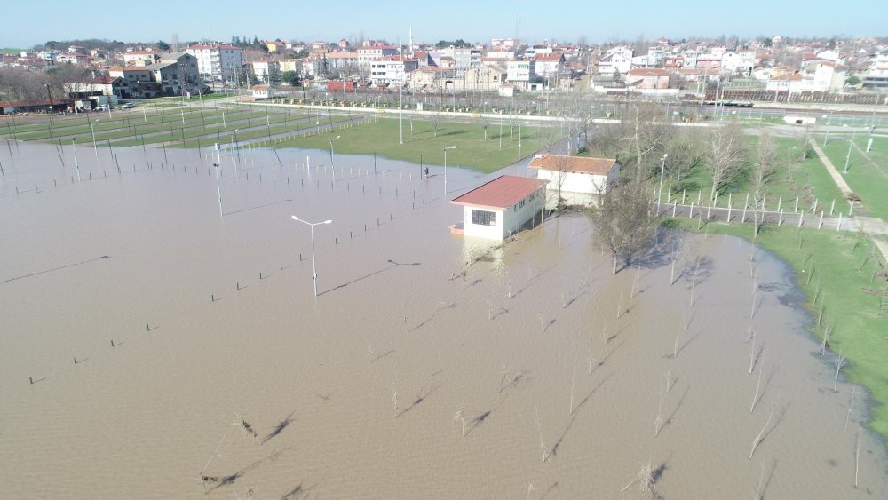 Ergene Nehri'nin alarm seviyesi 'turuncu'ya döndü
