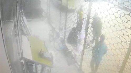 Kadının, sokak köpeklerinin saldırısına uğradığı anlar kamerada
