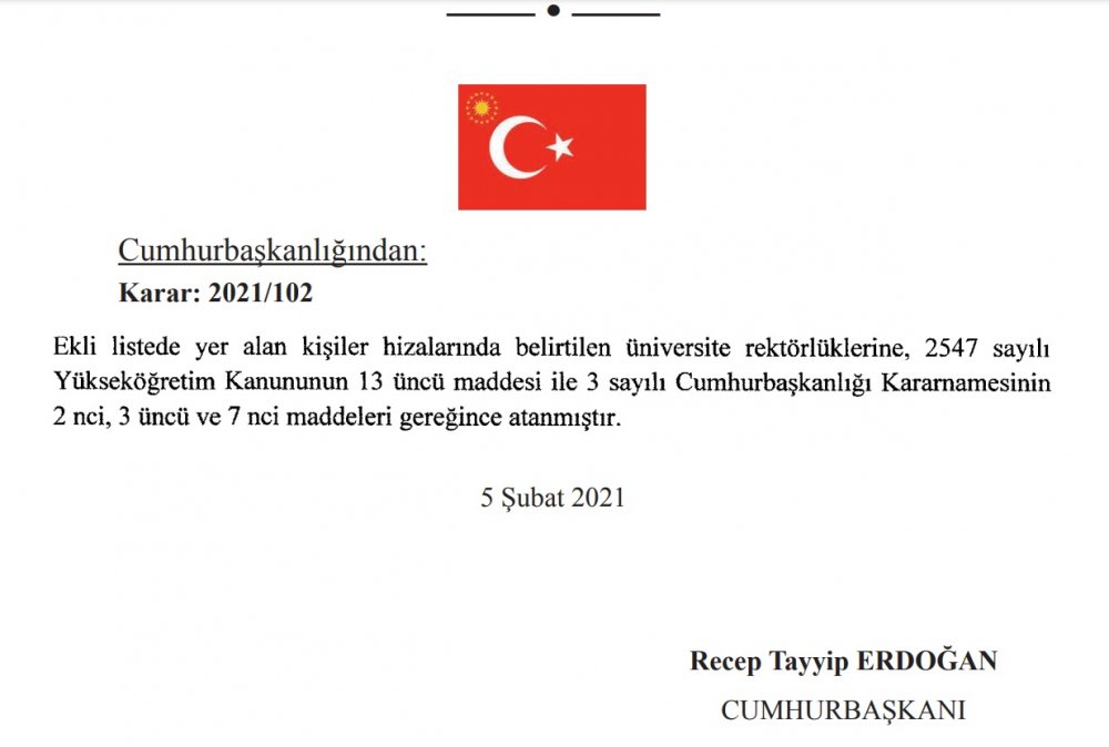 Cumhurbaşkanı Erdoğan, 11 üniversiteye rektör atadı