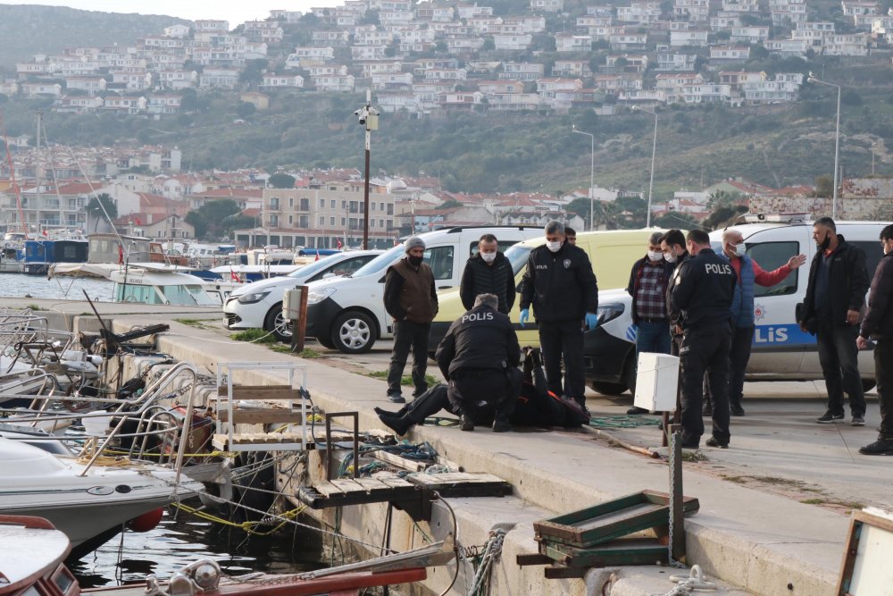 Foça'da balıkçı barınağında hayatını kaybetmiş