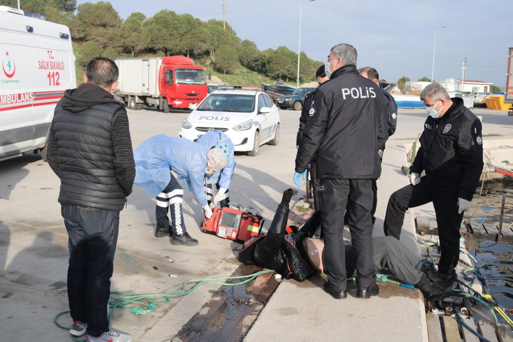 Foça'da balıkçı barınağında hayatını kaybetmiş