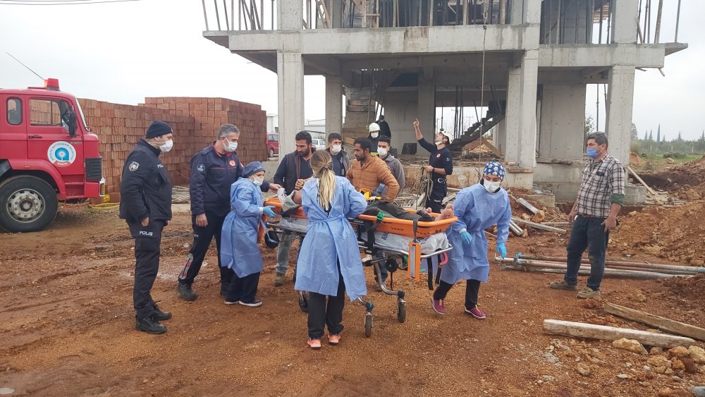Elektrik akımına kapılan inşaat işçisi yaralandı
