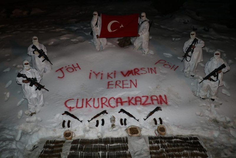 'Eren-9 Kazan/Han Yaylası-1' operasyonunda silah ve mühimmat ele geçirildi