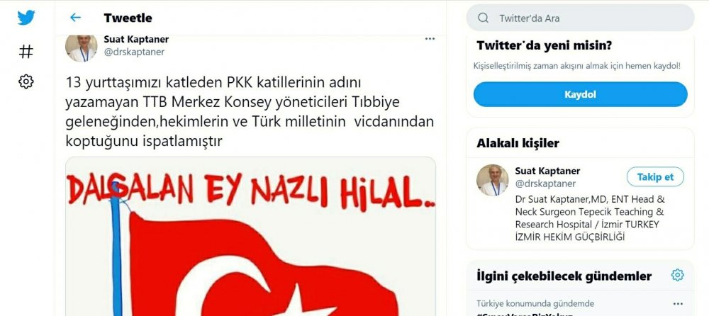 İzmirli hekimden TTB Merkez Konseyi'ne tepki