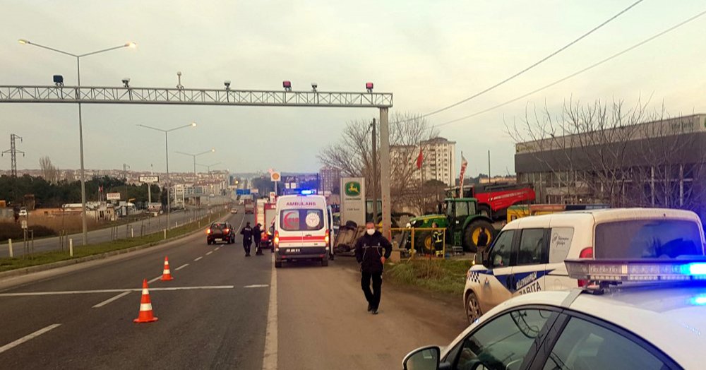 Tekirdağ'da kaza: 1 ölü, 1 yaralı