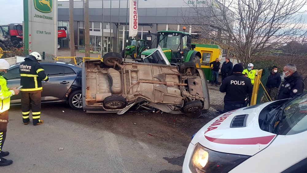 Tekirdağ'da kaza: 1 ölü, 1 yaralı