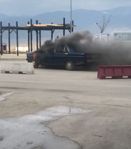 Hastane bahçesinde korkutan yangın!