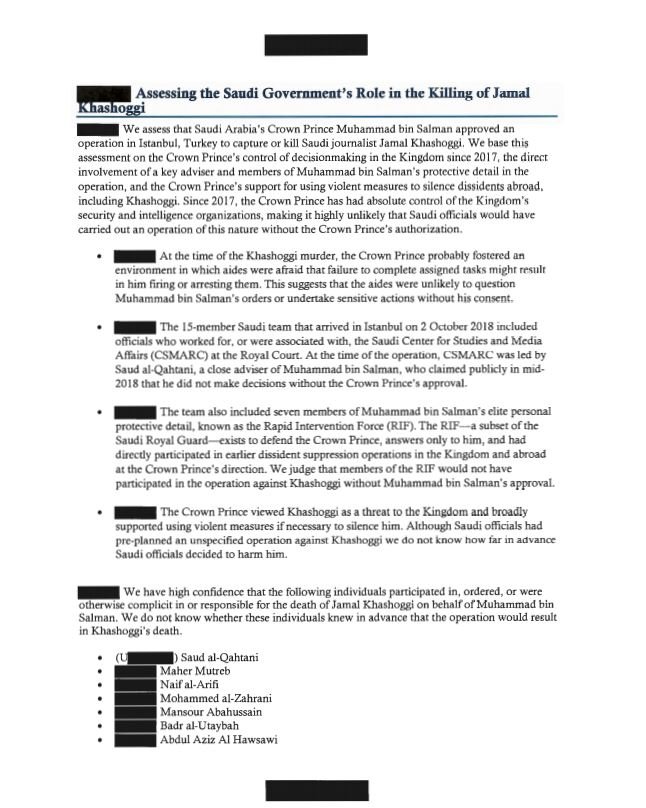 ABD Kaşıkçı raporunu açıkladı: Cinayet, Muhammed bin Selman’ın izni olmadan gerçekleştirilemezdi