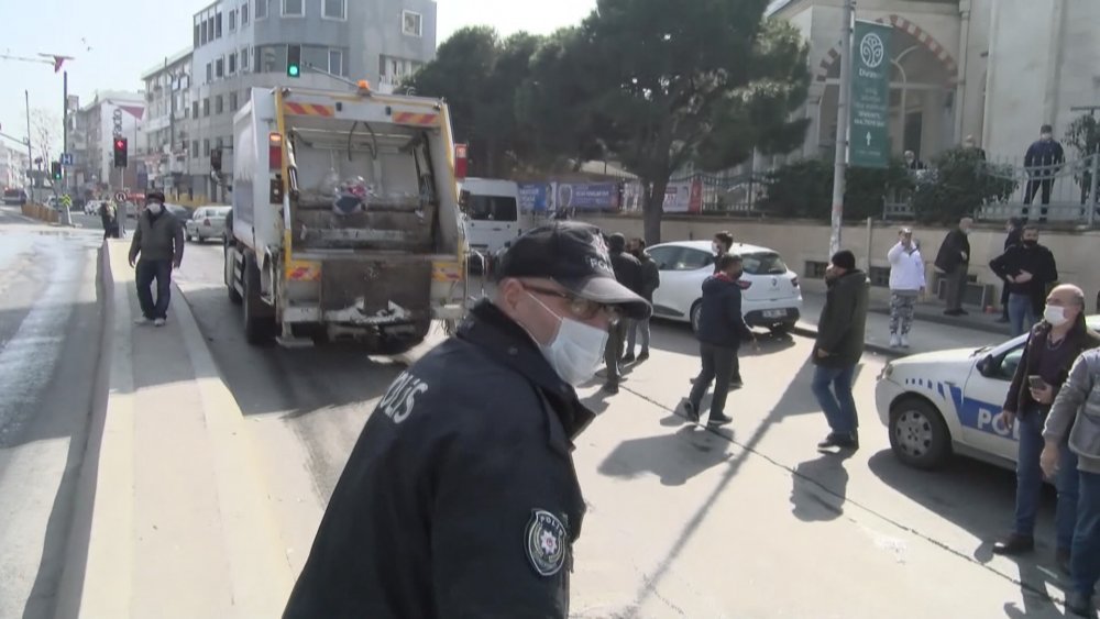Maltepe'de çöp toplama gerginliği; Yine İBB ekipleri geldi yine gerginlik çıktı