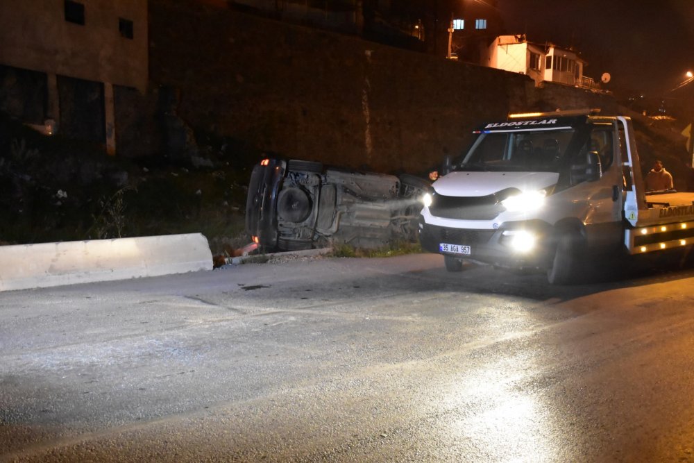 Takla atan araçtan 'emniyet kemeri' sayesinde burnu bile kanamadan çıktı