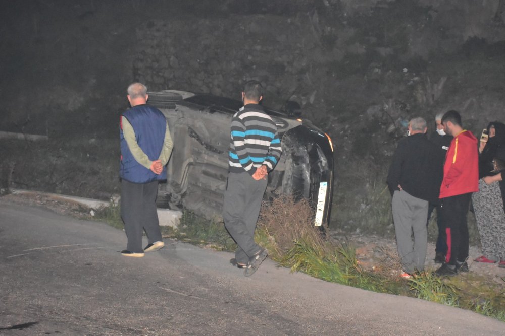 Takla atan araçtan 'emniyet kemeri' sayesinde burnu bile kanamadan çıktı