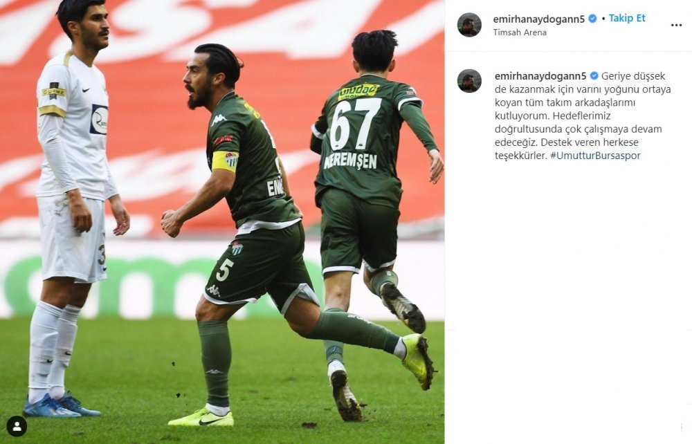 Bursaspor'da galibiyet sevinci yaşanıyor