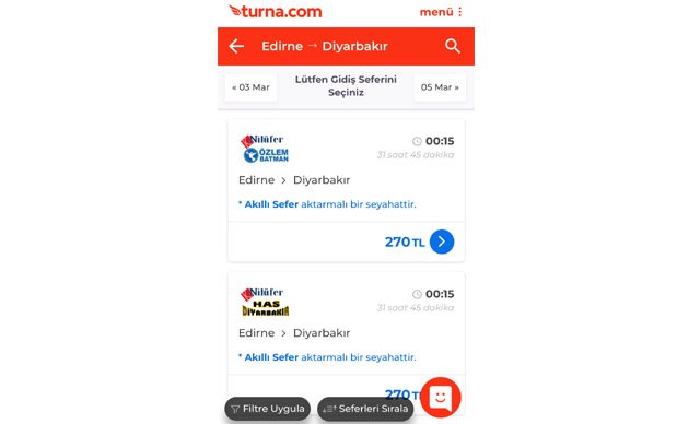 Otobüs seyahatlerinde 'Akıllı Sefer' uygulaması başladı
