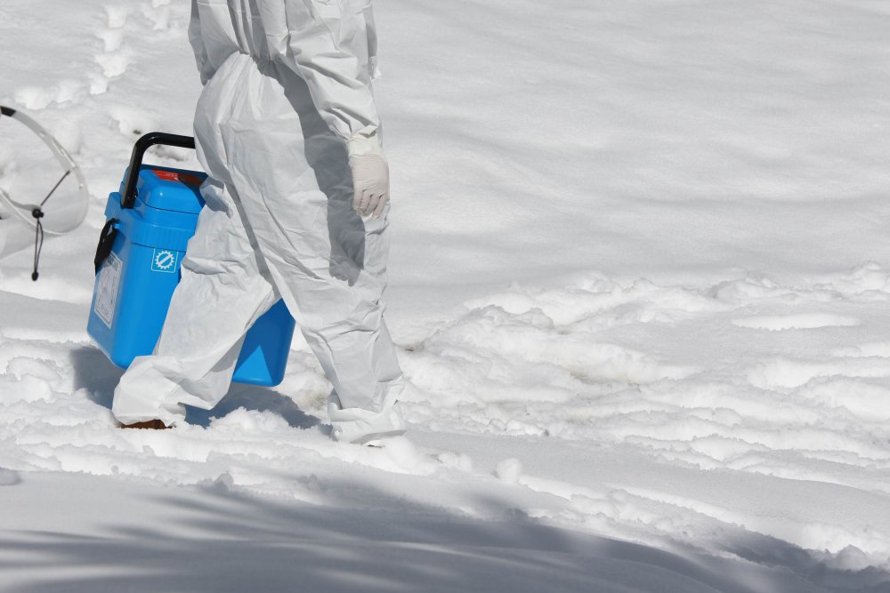 Samsun'da filyasyon ekipleri, kar kış demeden görevde