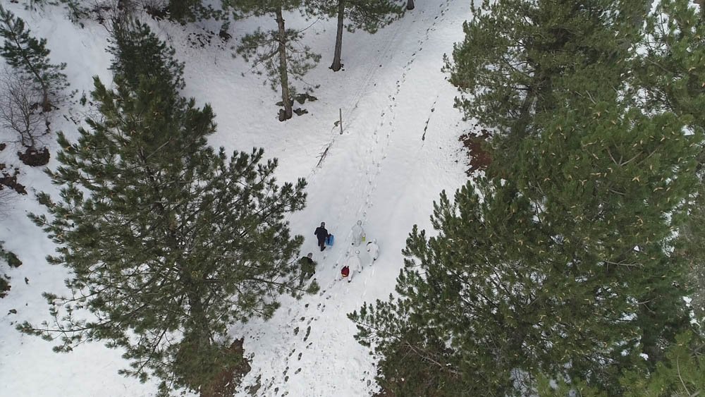 Samsun'da filyasyon ekipleri, kar kış demeden görevde