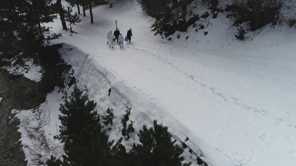 Samsun'da filyasyon ekipleri, kar kış demeden görevde