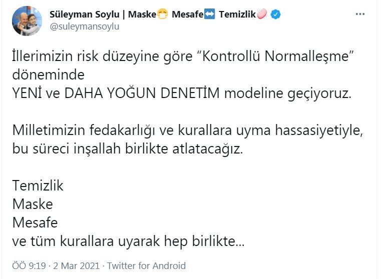 Bakan Soylu: Yeni ve daha yoğun denetim modeline geçiyoruz