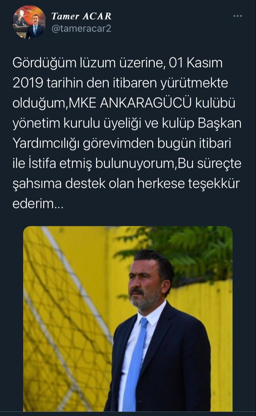 Ankaragücü’nde istifa depremi!