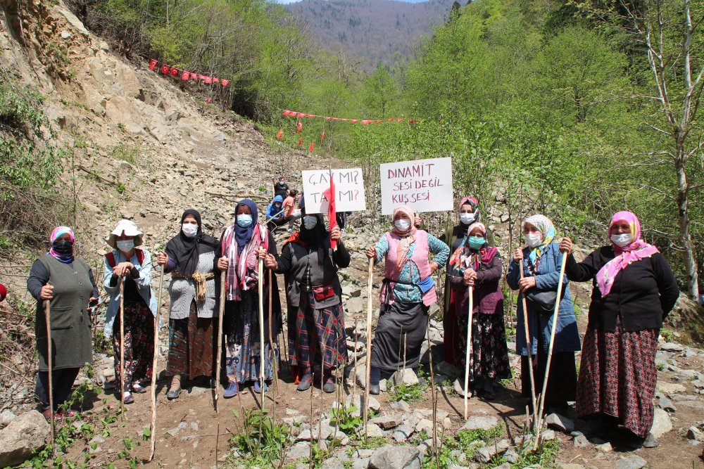 Rize'de arı kovanlarıyla direniş