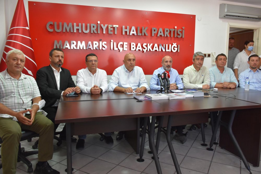 CHP heyetinden Marmaris'te açıklama: Ülkemiz 5 günde yangınlara teslim edildi