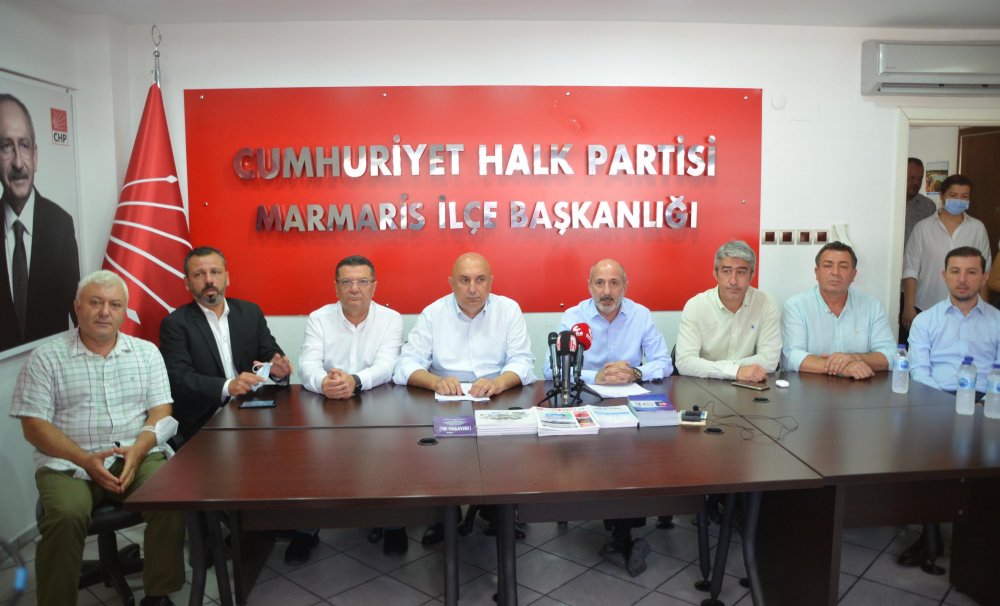 CHP heyetinden Marmaris'te açıklama: Ülkemiz 5 günde yangınlara teslim edildi
