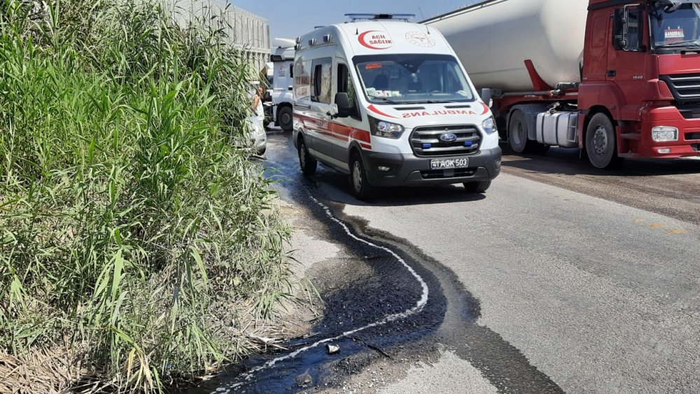 Gebze'de yakıt tankı yandı