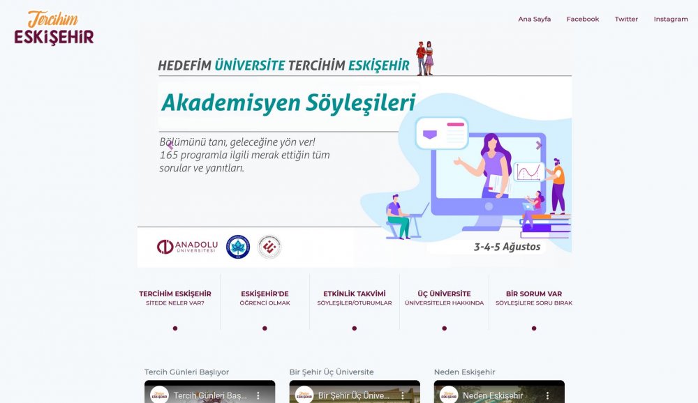 Eskişehir'de üniversitelerden çevrim içi okul tanıtımı