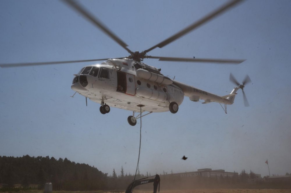 Orman yangınları için kiralanan helikopter Eskişehir’de