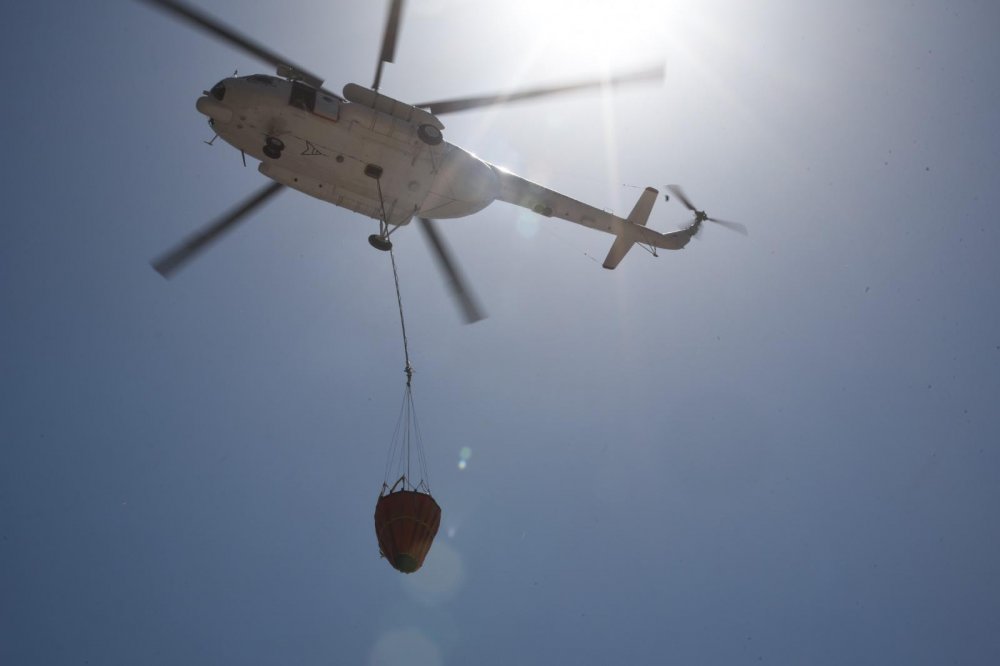 Orman yangınları için kiralanan helikopter Eskişehir’de