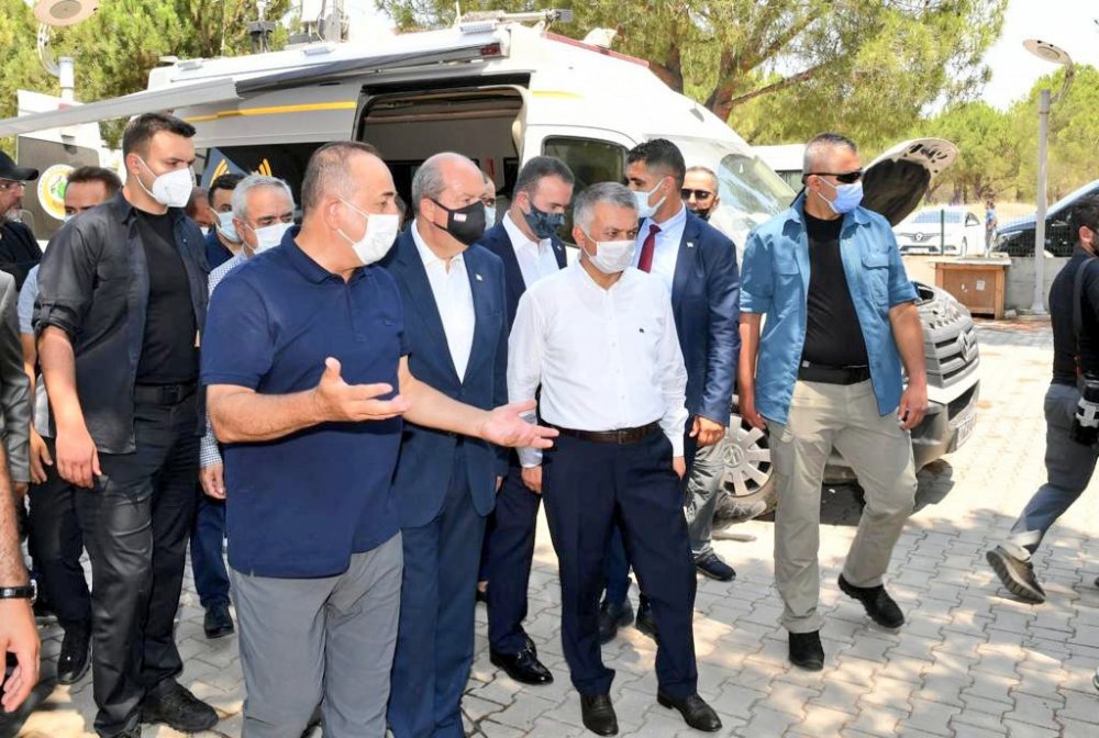 Sekiz gündür cayır cayır yanan Manavgat'a KKTC Cumhurbaşkanı Ersin Tatar ziyareti