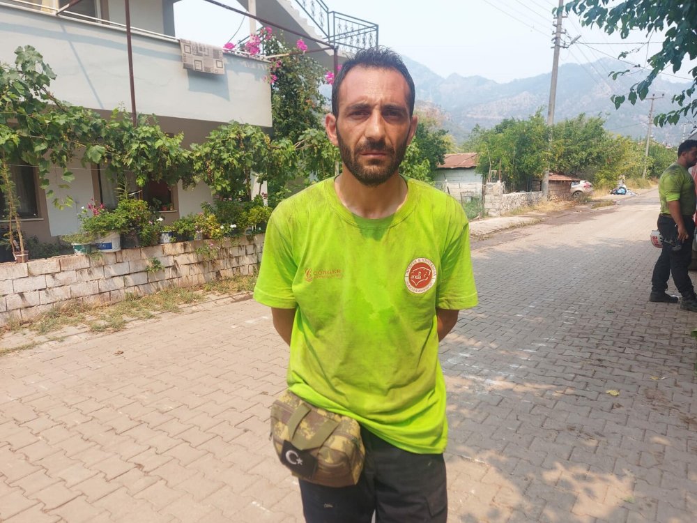 Babasını toprağa verdi, söndürme çalışmaları için Marmaris'e koştu