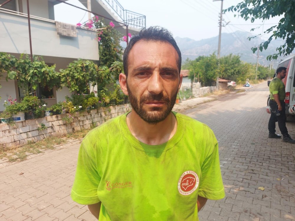 Babasını toprağa verdi, söndürme çalışmaları için Marmaris'e koştu