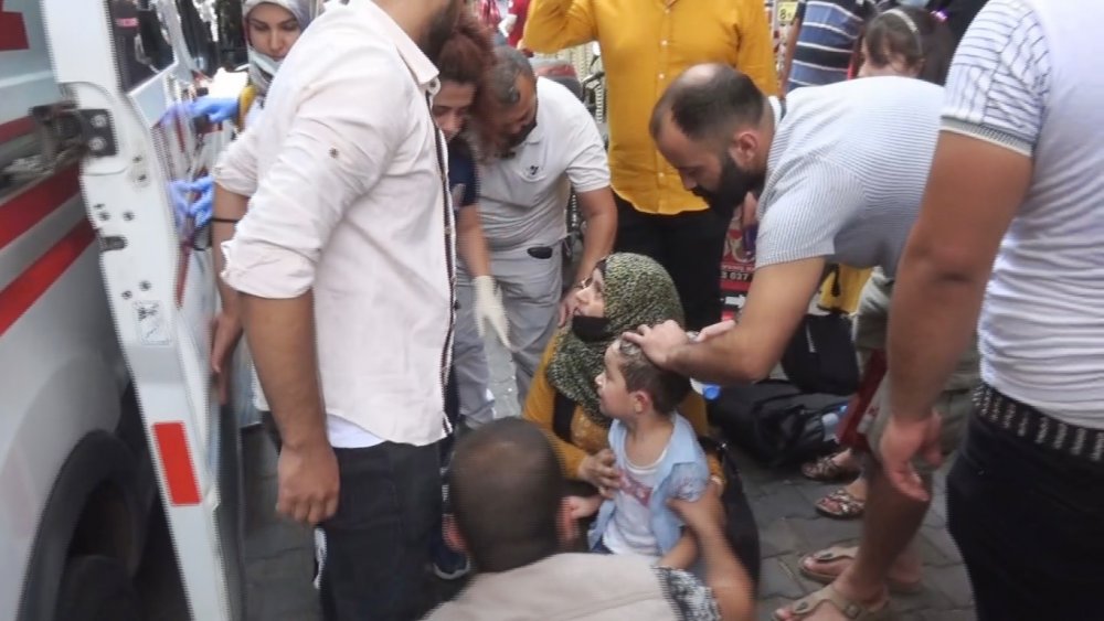 Motosikletin küçük Muhammed'e çarptığı kaza kamerada