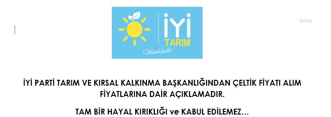 İYİ PARTİLİ KAHVECİ: "ÇELTİK FİYATLARI TAM BİR HAYAL KIRIKLIĞI"