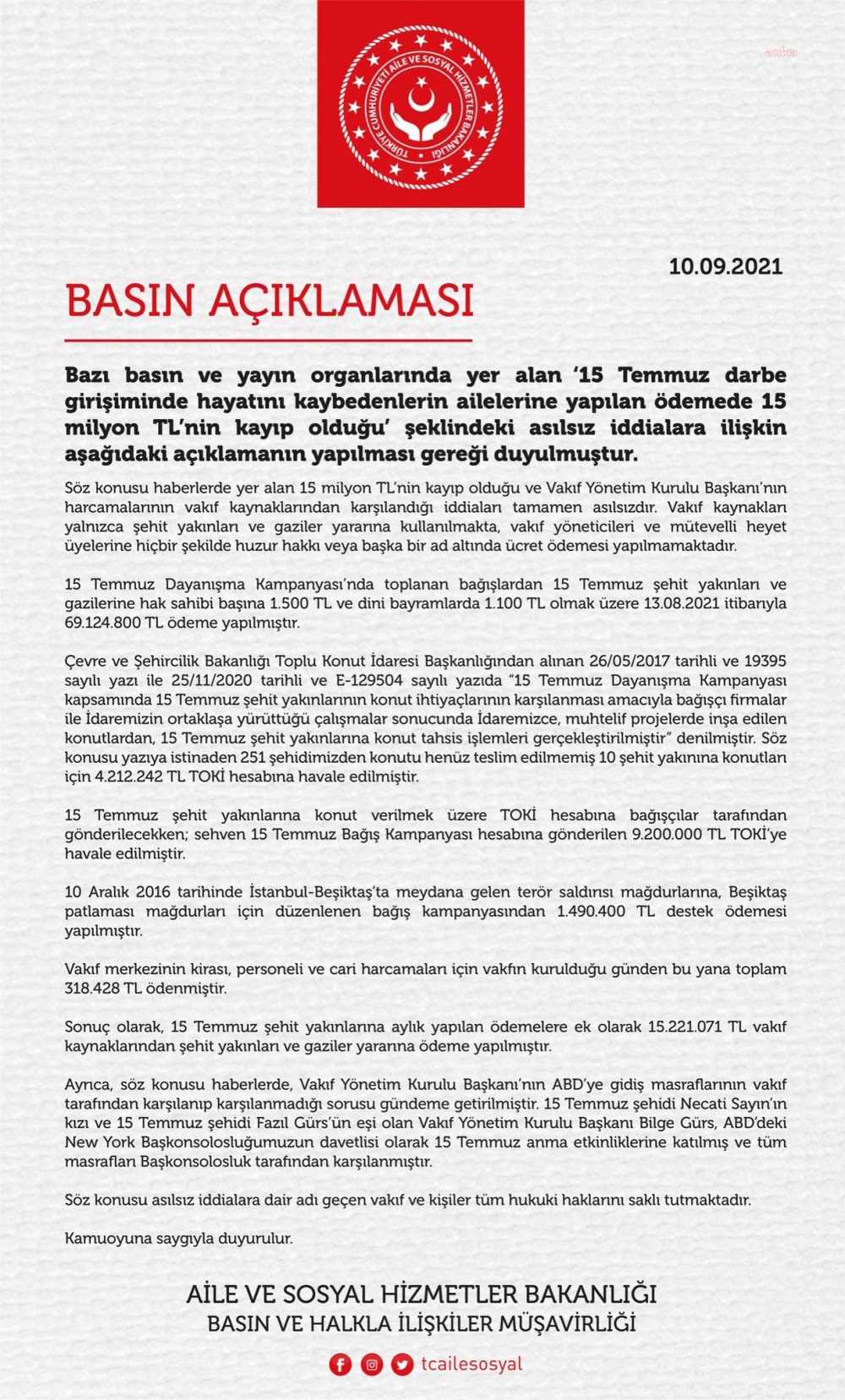 CHP Ankara Milletvekili Murat Emir’den AİLE BAKANLIĞI’NIN “SEHVEN” AÇIKLAMASINA “SEHVEN” SORUSU