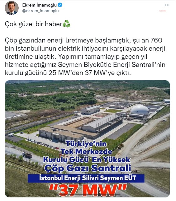 İMAMOĞLU DURMUYOR: ÇÖP GAZINDAN ELDE EDİLEN ENERJİ İLE 760 BİN İSTANBULLUNUN ELEKTRİK İHTİYACINI KARŞILAYACAK